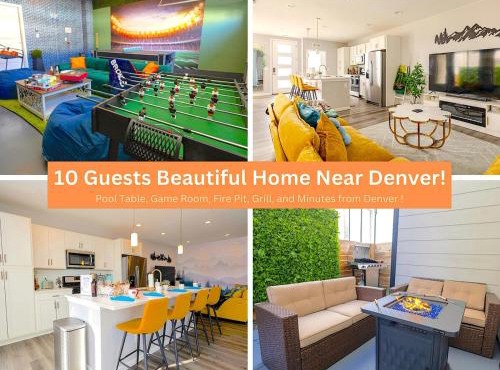 Spacious 4BD Near Denver w BBQ, Game Room & Office