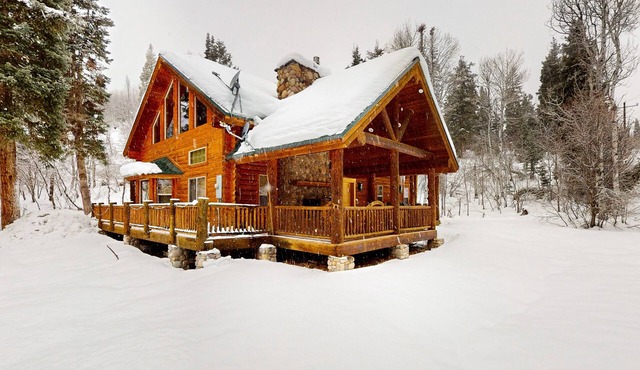 Sprawling mountain retreat with fireplace, deck views, & fire pit - near skiing